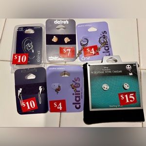 Claire’s Mixed Sterling Silver & Costume Earrings